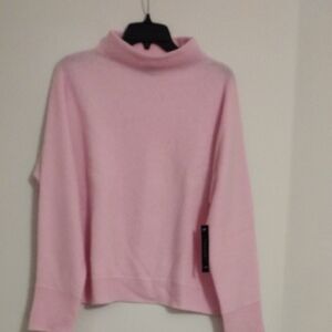 Tahari Soft Pink Cowl Neck Sweater